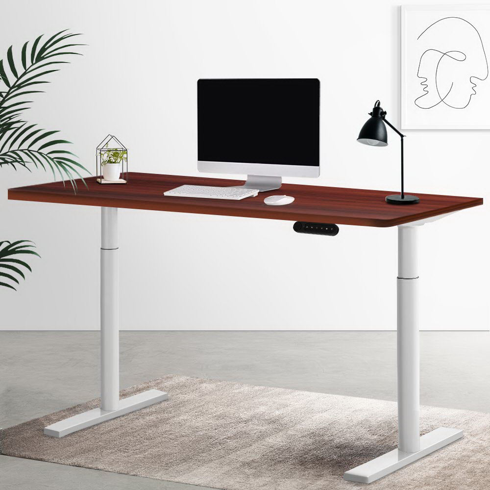 Artiss Electric Standing Desk Height Adjustable Sit Stand Desks White Walnut-Electric Standing Desks - Peroz Australia - Image - 8