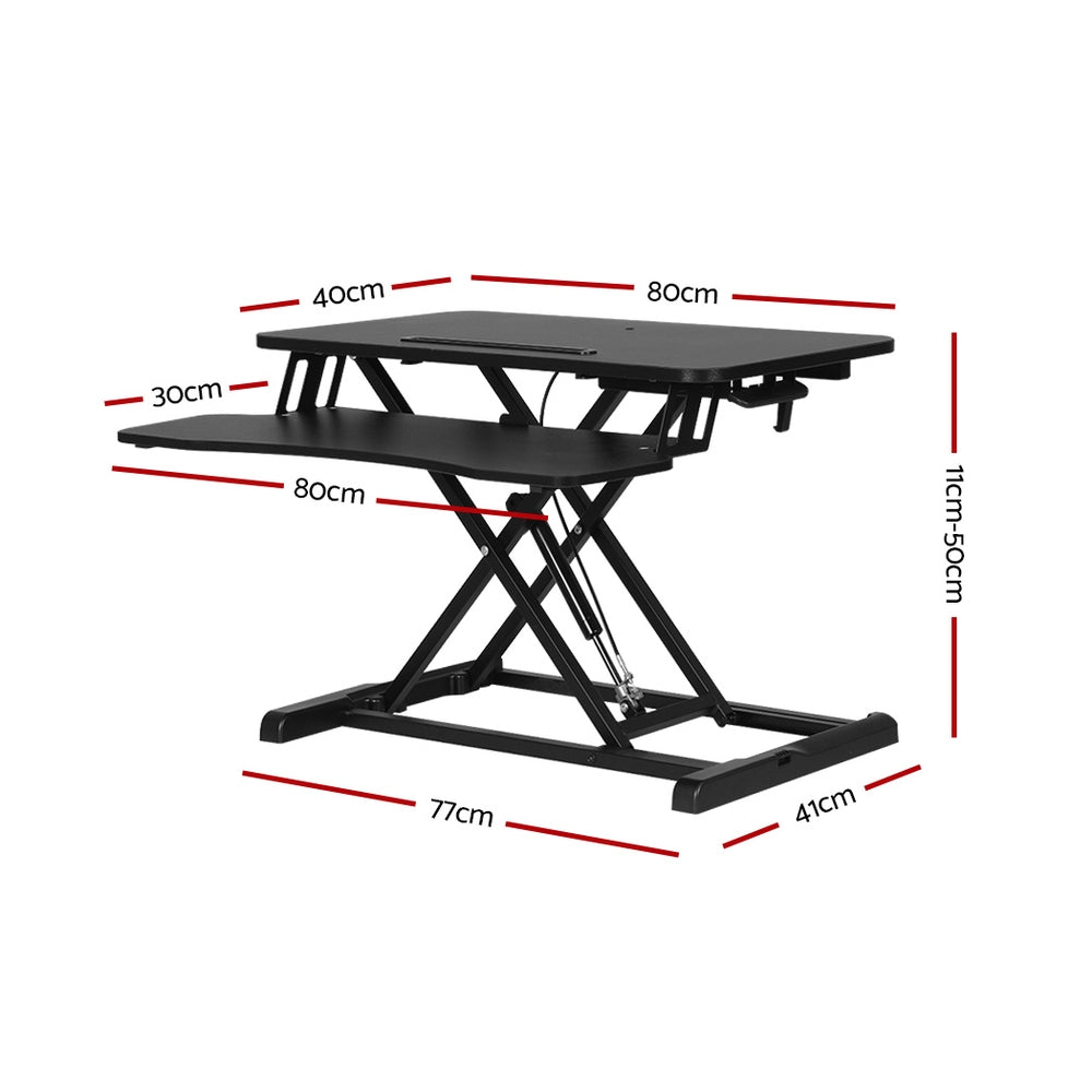 Artiss Standing Desk Riser Height Adjustable Sit Stand Computer Laptop Desktop-Furniture &gt; Office - Peroz Australia - Image - 3