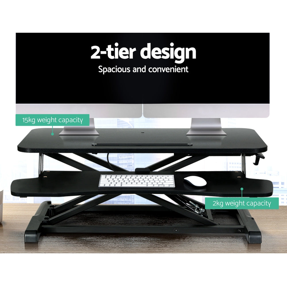 Artiss Standing Desk Riser Height Adjustable Sit Stand Computer Laptop Desktop-Furniture &gt; Office - Peroz Australia - Image - 6