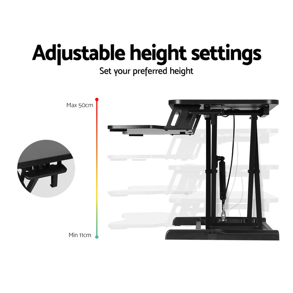 Artiss Standing Desk Riser Height Adjustable Sit Stand Computer Laptop Desktop-Furniture &gt; Office - Peroz Australia - Image - 8