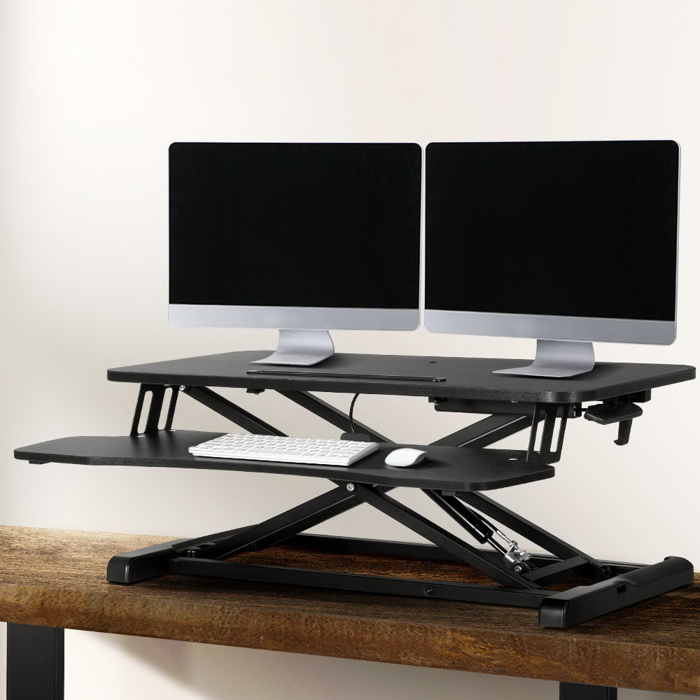 Artiss Standing Desk Riser Height Adjustable Sit Stand Computer Laptop Desktop-Furniture &gt; Office - Peroz Australia - Image - 1