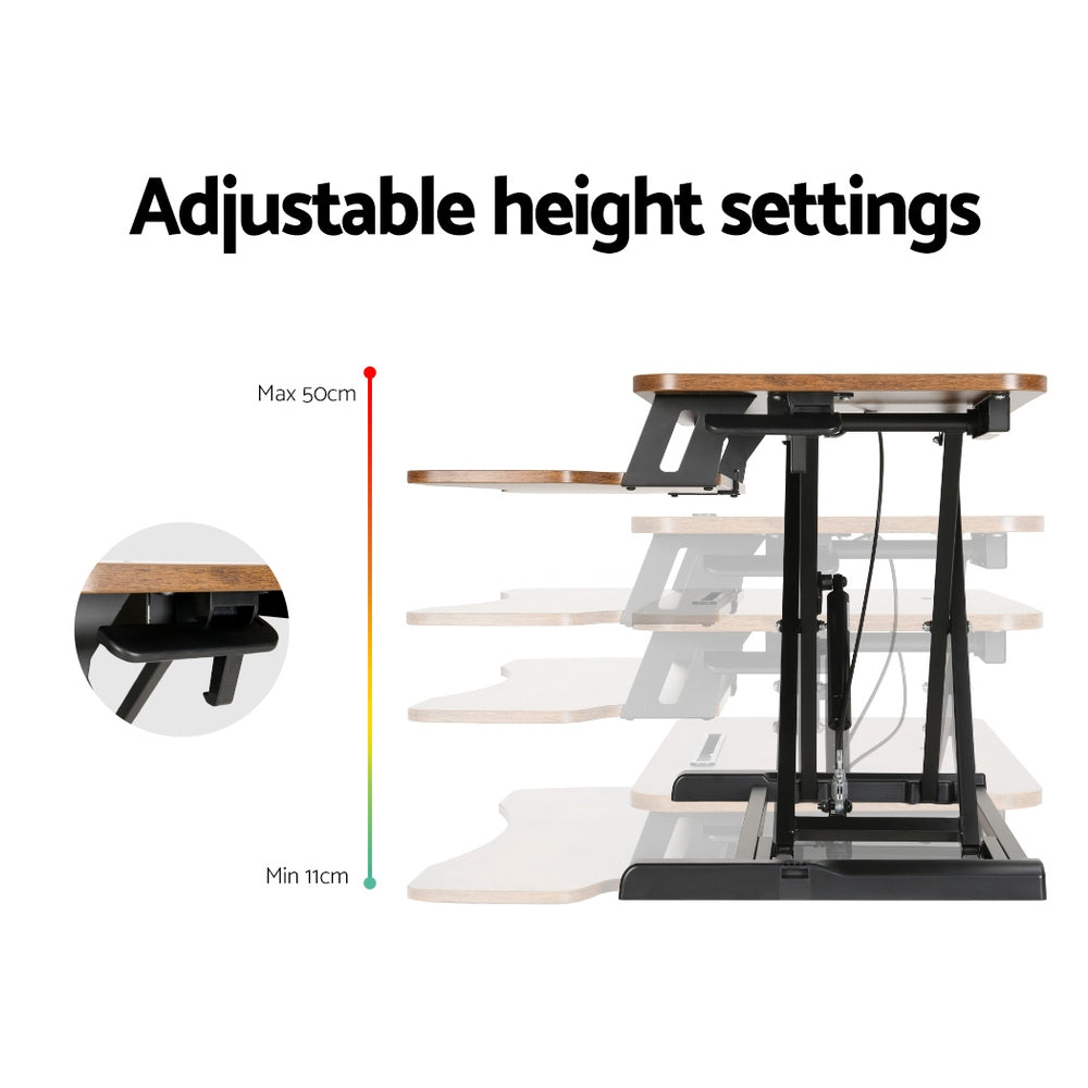 Artiss Standing Desk Riser Height Adjustable Sit Stand Desks Computer Desktop-Furniture &gt; Office-PEROZ Accessories