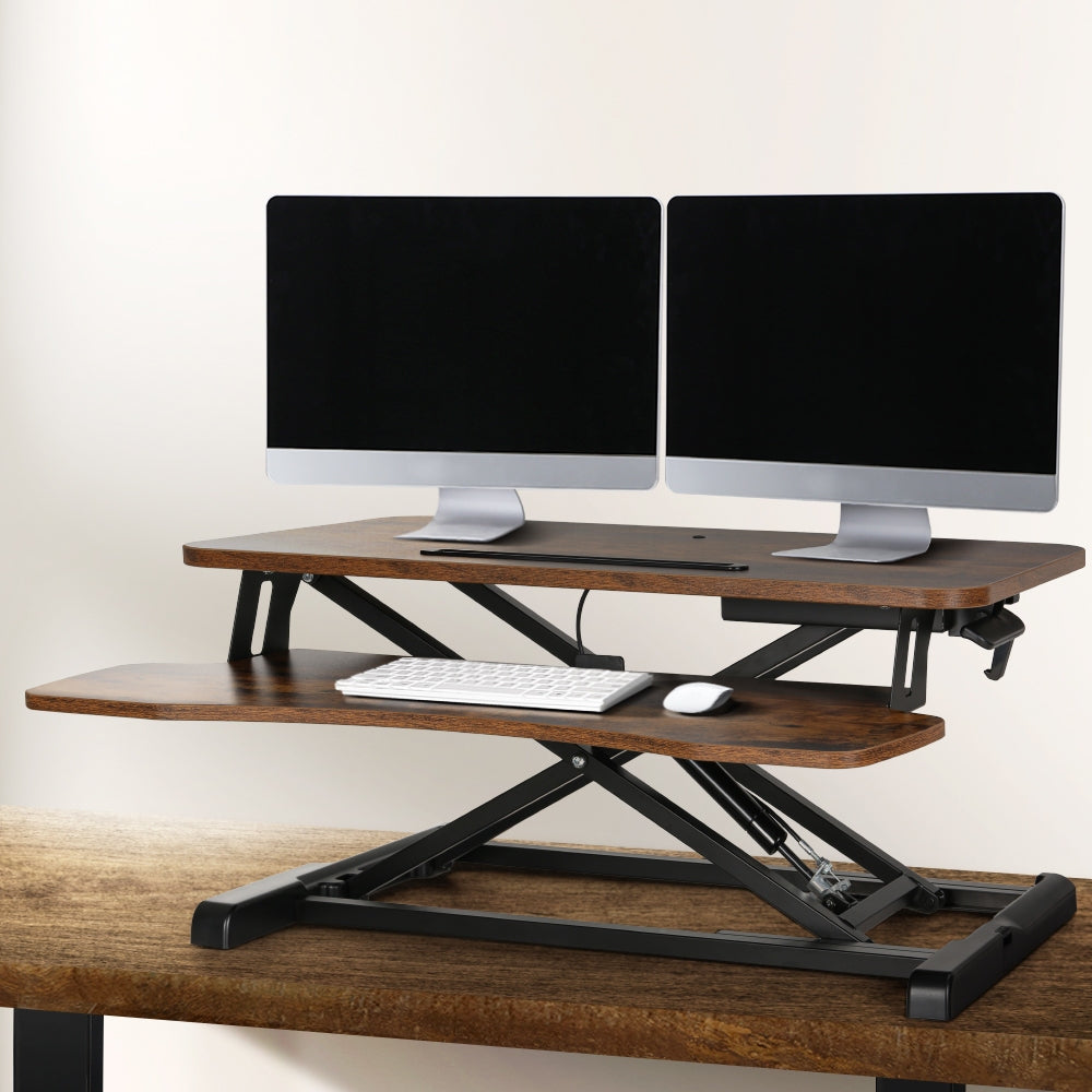 Artiss Standing Desk Riser Height Adjustable Sit Stand Desks Computer Desktop-Furniture &gt; Office-PEROZ Accessories