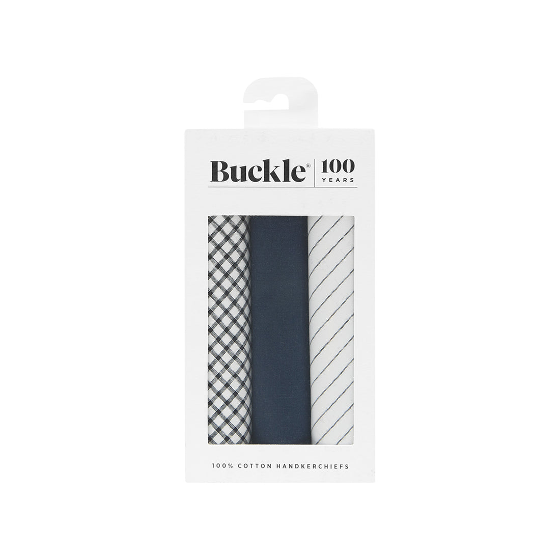 HANDKERCHIEFS. 3 PACK. 100% Cotton. Assorted. Navy and Black.-Handkerchiefs-PEROZ Accessories