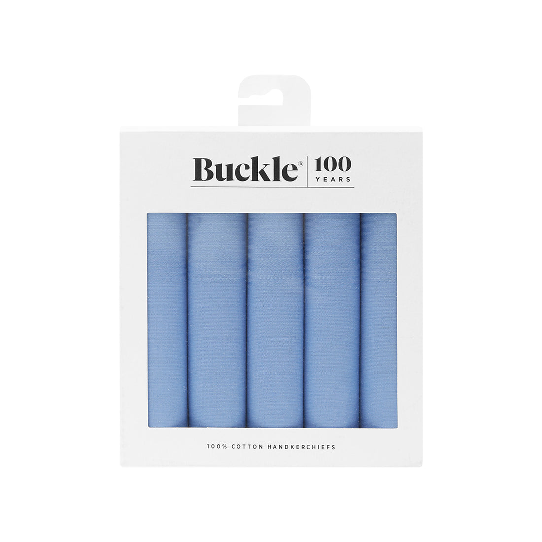 HANDKERCHIEFS. 5 PACK. 100% Cotton. Plain Blue.-Handkerchiefs-PEROZ Accessories