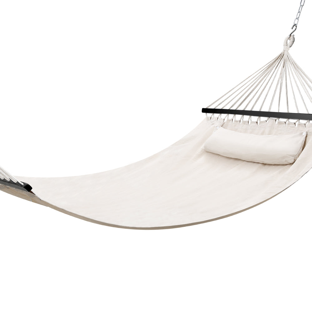 Gardeon Swing Double Hammock Bed Cream-Hammock-PEROZ Accessories