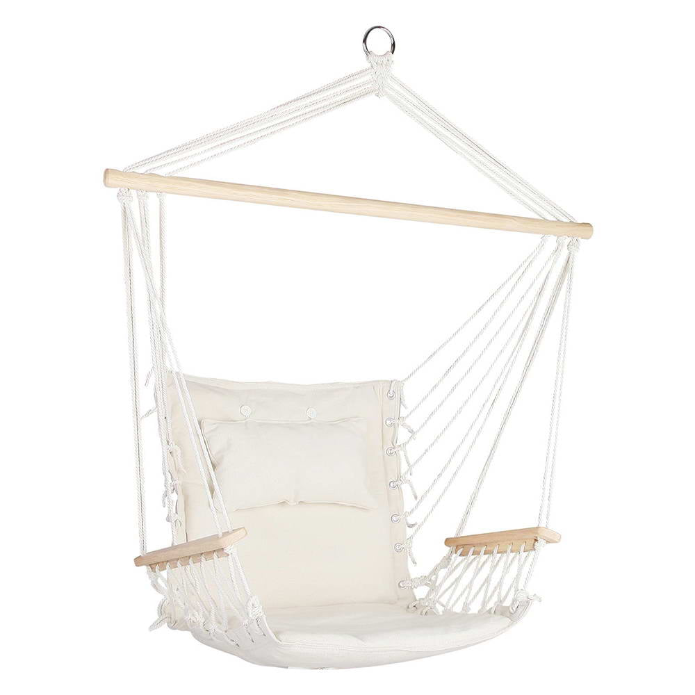 Gardeon Hammock Hanging Swing Chair - Cream-Hammock-PEROZ Accessories