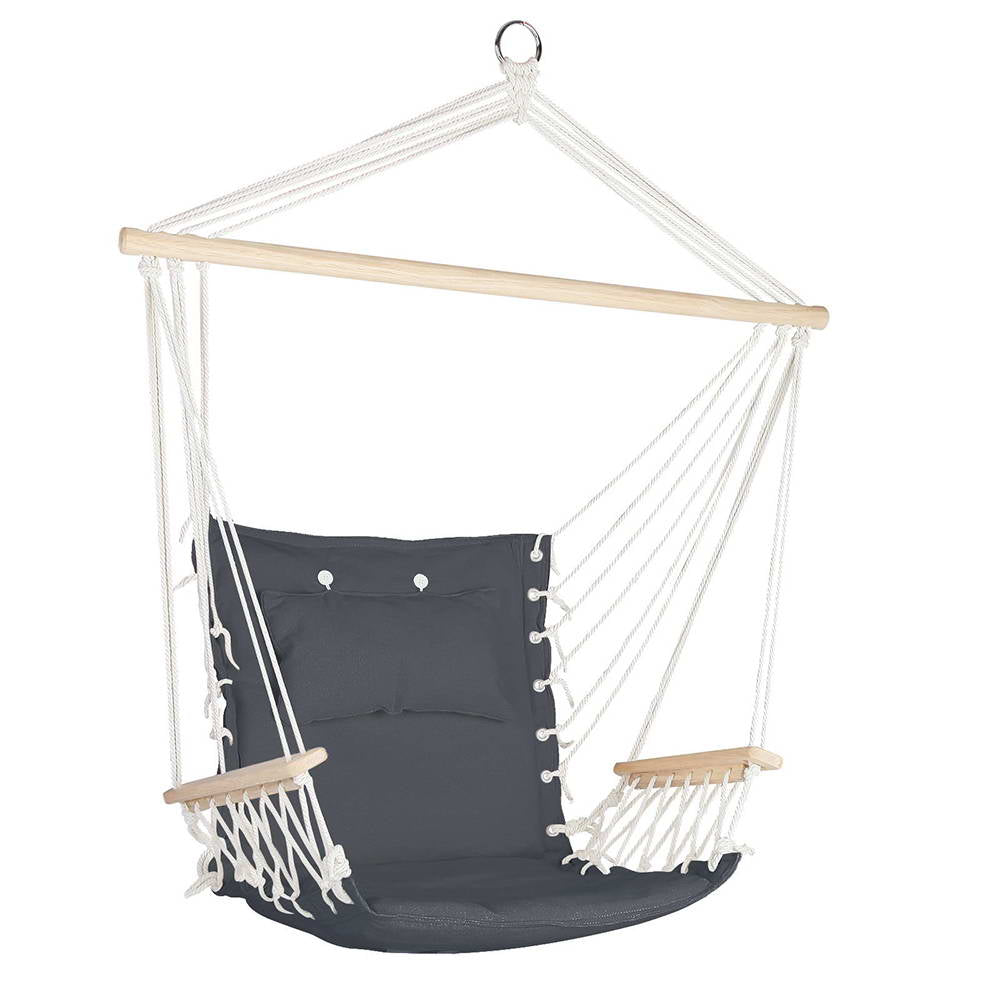 Gardeon Hammock Hanging Swing Chair - Grey-Hammock-PEROZ Accessories