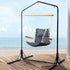 Gardeon Outdoor Hammock Chair with Stand Swing Hanging Hammock Garden Grey-Hammock-PEROZ Accessories