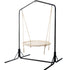Gardeon Hammock Chair Kids Swing with Stand 100cm - Cream-Hammock-PEROZ Accessories