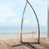 Gardeon Outdoor Hammock Chair with Stand 100cm - Cream-Hammock-PEROZ Accessories