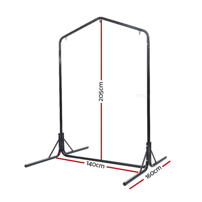 Gardeon Double Hammock Chair Stand Steel Frame 2 Person Outdoor Heavy Duty 200KG-Furniture &gt; Outdoor-PEROZ Accessories