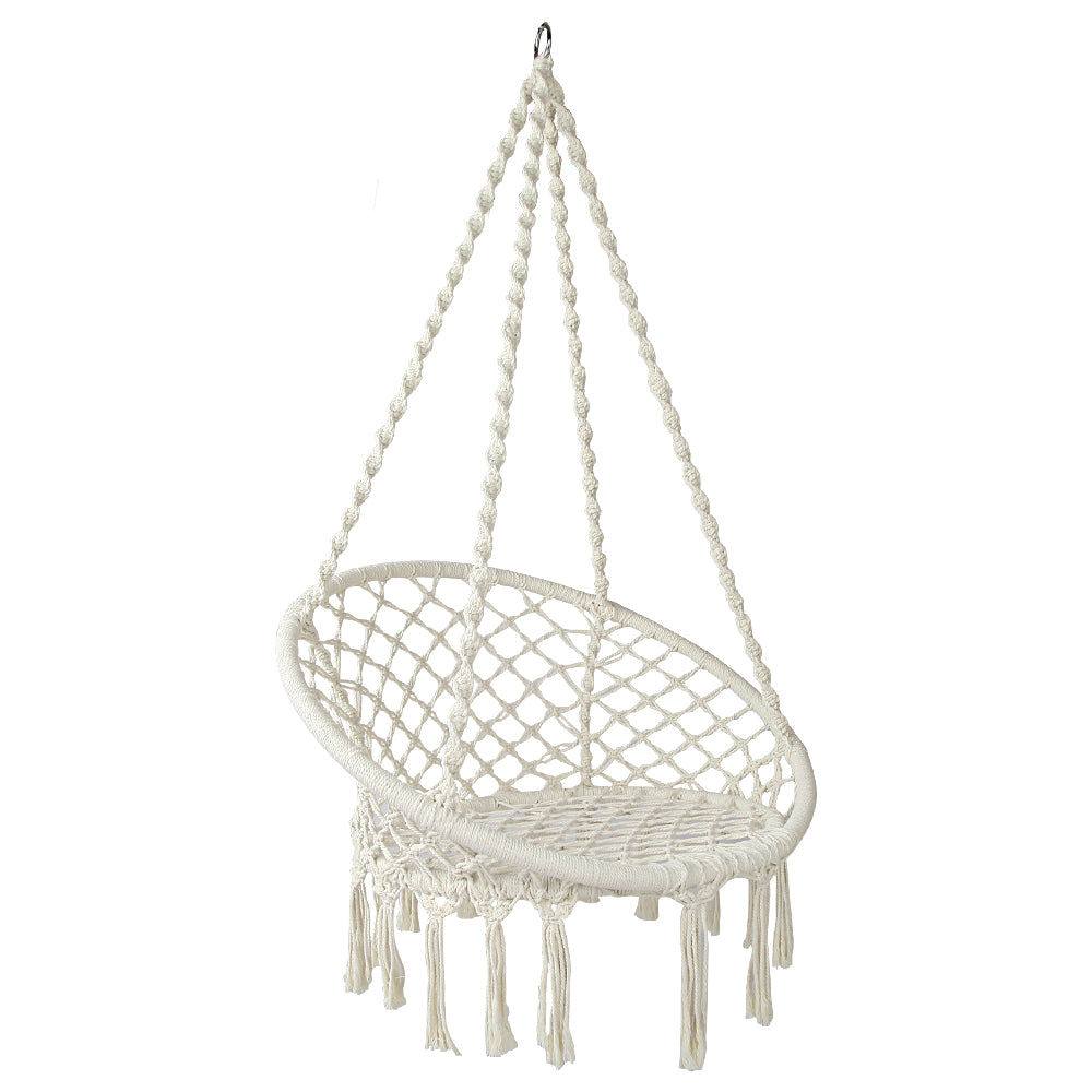 Gardeon Hammock Chair Swing Bed Relax Rope Portable Outdoor Hanging Indoor 124CM-Hammock-PEROZ Accessories