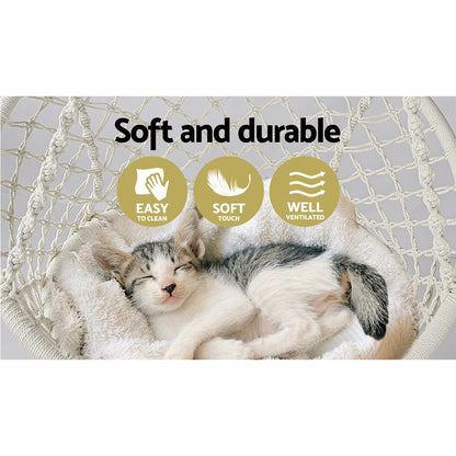 Gardeon Hammock Chair Swing Bed Relax Rope Portable Outdoor Hanging Indoor 124CM-Hammock-PEROZ Accessories