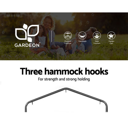 Gardeon Outdoor Hammock Chair with Stand Tassel Hanging Rope Hammocks Cream-Hammock-PEROZ Accessories