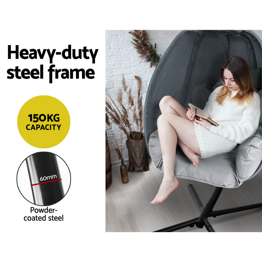 Gardeon Outdoor Furniture Egg Hammock Hanging Swing Chair Pod Lounge Chairs-Furniture &gt; Outdoor-PEROZ Accessories