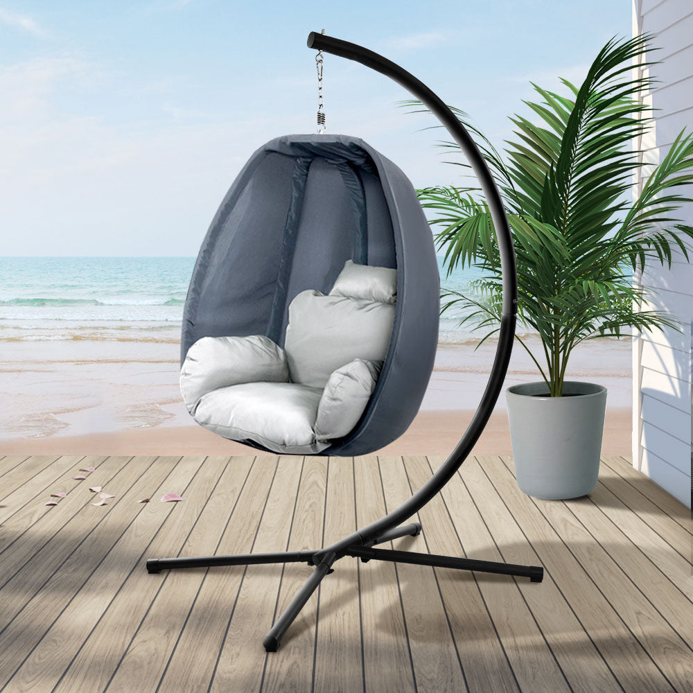 Gardeon Outdoor Furniture Egg Hammock Hanging Swing Chair Pod Lounge Chairs-Furniture &gt; Outdoor-PEROZ Accessories