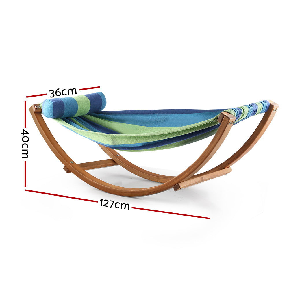 Gardeon Hammock Bed Outdoor Camping Kids Timber Hammock Rocking-Hammock-PEROZ Accessories
