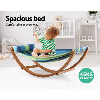 Gardeon Hammock Bed Outdoor Camping Kids Timber Hammock Rocking-Hammock-PEROZ Accessories