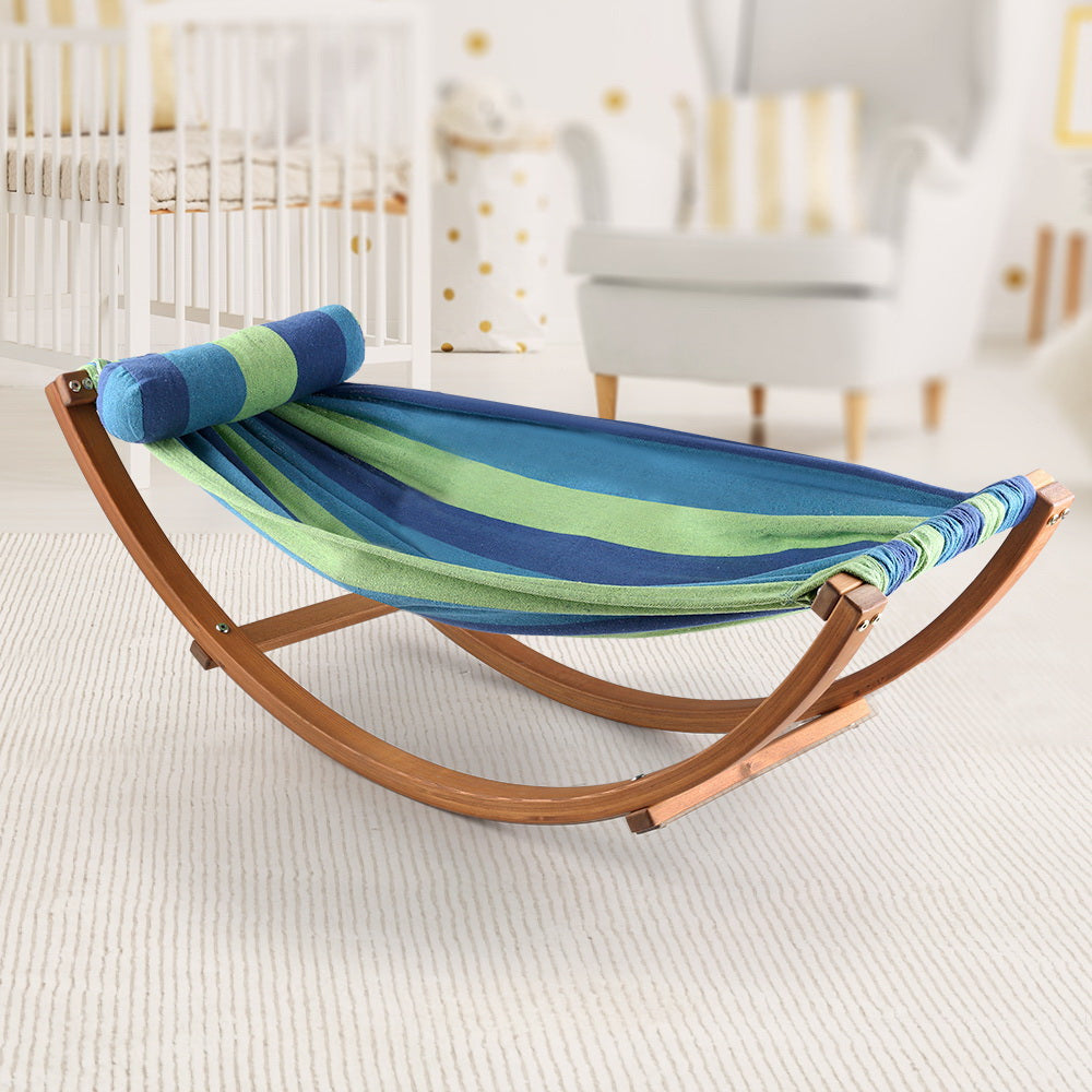 Gardeon Hammock Bed Outdoor Camping Kids Timber Hammock Rocking-Hammock-PEROZ Accessories