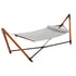 Gardeon Wooden Hammock Chair with Stand Linen Hammock Bed Timber Steel 200KG-Furniture > Outdoor-PEROZ Accessories
