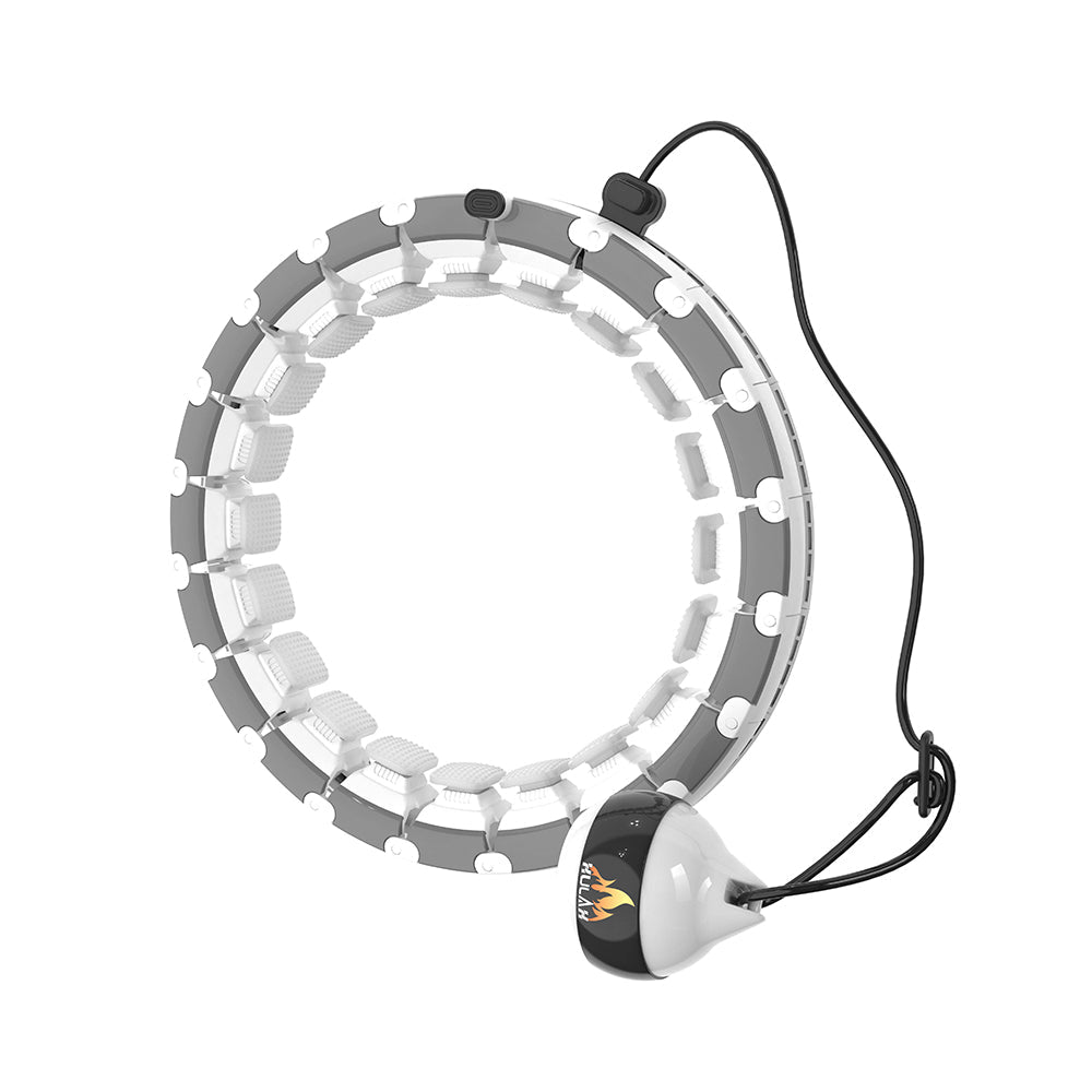 Anyfit Grey Waist Trainer Massage Hoop Adjustable Smart SportsExercise Equipment for Gym Home-Exercise &amp; Fitness-PEROZ Accessories