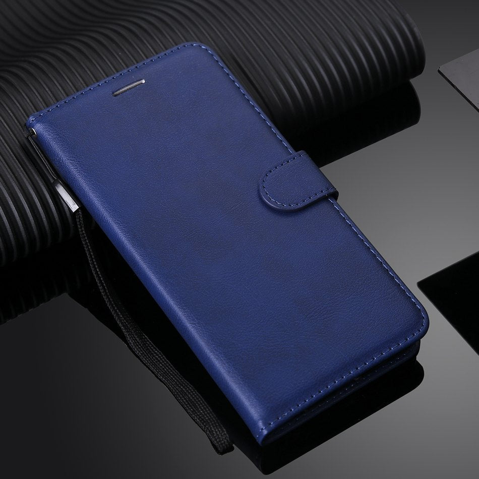 Anymob Xiaomi Redmi Case Blue Wallet Magnetic Flip Leather Cover Phone Protection-Mobile Phone Cases-PEROZ Accessories
