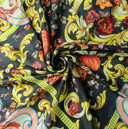 Anyyou 100% Mulberry Silk Multicolor Long Scarf Luxury Brand Women Beach Shawl Wear Swimwear Pashimina Face Shield Foulard-Scarves-PEROZ Accessories