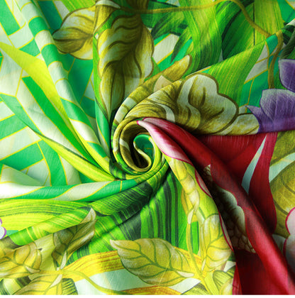 Anyyou 100% Mulberry Silk Avocado Green Long Scarf Luxury Brand Women Beach Shawl Wear Swimwear Pashimina Face Shield Foulard-Scarves-PEROZ Accessories