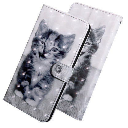Anymob Samsung Gradient Blue Violet Wolf Leather Sparkling Case Wallet Flip Magnetic Cover-Mobile Phone Cases-PEROZ Accessories