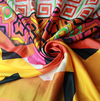 Anyyou 100% Mulberry Silk Butter Yellow Long Scarf Luxury Brand Women Beach Shawl Wear Swimwear Pashimina Face Shield Foulard-Scarves-PEROZ Accessories