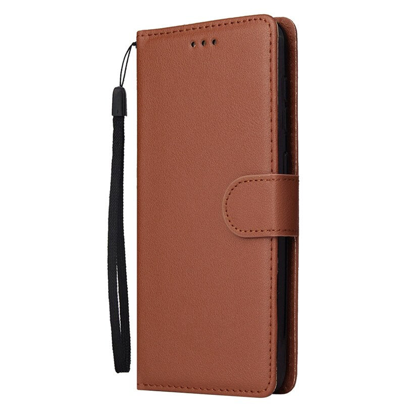 Anymob Samsung Red Leather Case Flip Wallet Phone Cover-Mobile Phone Cases-PEROZ Accessories