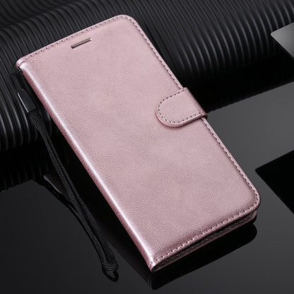 Anymob Samsung Case Rose Pink Luxury Solid Color Wallet Leather Flip Cover Phone Protection-Mobile Phone Cases-PEROZ Accessories