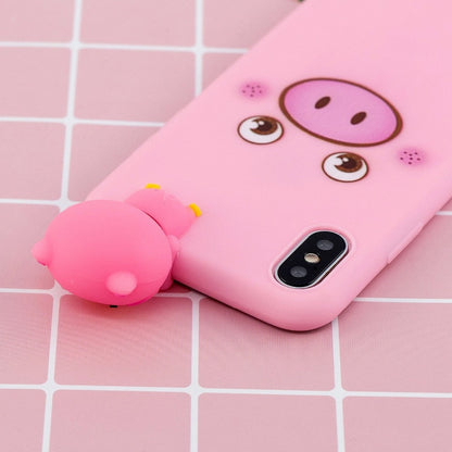 Anymob iPhone Blue Cat 3D Toys Case Soft Silicone Cartoon Cover-Mobile Phone Cases-PEROZ Accessories
