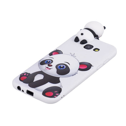 Anymob Samsung Case Blue Panda Soft Silicone 3D Unicorn Panda Phone Cover Protection-Mobile Phone Cases-PEROZ Accessories