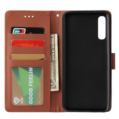 Anymob Samsung Brown Leather Case Flip Wallet Phone Cover-Mobile Phone Cases-PEROZ Accessories