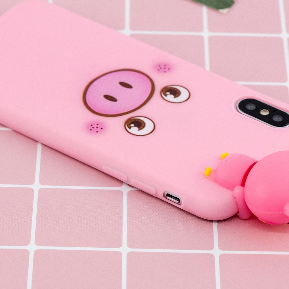 Anymob iPhone Blue Cat 3D Toys Case Soft Silicone Cartoon Cover-Mobile Phone Cases-PEROZ Accessories