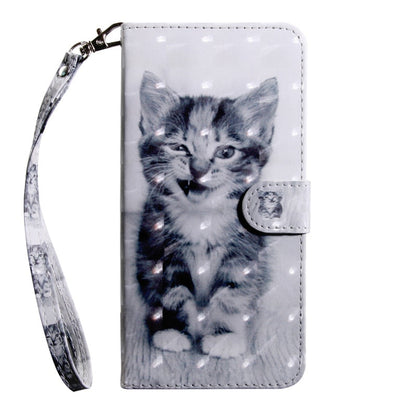 Anymob Samsung White Tiger Leather Sparkling Case Wallet Flip Magnetic Cover-Mobile Phone Cases-PEROZ Accessories