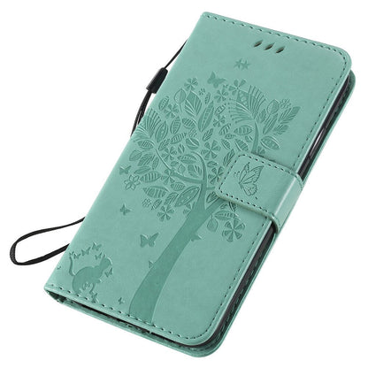 Anymob iPhone Dark Violet Flip Leather Cases Cat Embossing Wallet Phone Cover-Mobile Phone Cases-PEROZ Accessories