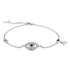 Anyco Bracelet High Quality Women Luxury Sterling Silver Diamond Bracelet Jewelry Blue Stone Eyes Bracelets For Women-Bracelets-PEROZ Accessories