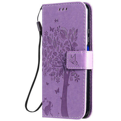 Anymob Huawei Phone Case Blue Green Tree Print Flip Leather Wallet Phone Cover-PEROZ Accessories