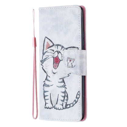 Anymob Samsung Case Multicolor Feather Cartoon Flip Leather Wallet Phone Cover Protection-Mobile Phone Cases-PEROZ Accessories