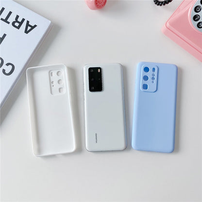 Anymob Samsung Beige Candy Color Phone Case Silicone Back Cover-Mobile Phone Cases-PEROZ Accessories