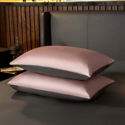 Anyhouz Duvet Comforter Set King Pink/ Deep Grey Egyptian Cotton Thick Blanket Bedspread 6 Pcs Bed Set-Comforter-PEROZ Accessories