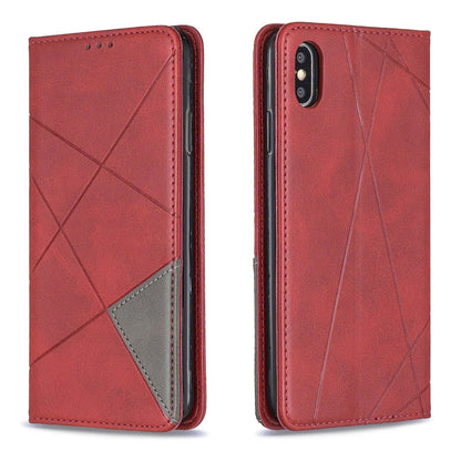 Anymob iPhone Case Red Flip Wallet Luxury Vintage Business Leather Magnetic Phone Bag-Mobile Phone Cases-PEROZ Accessories