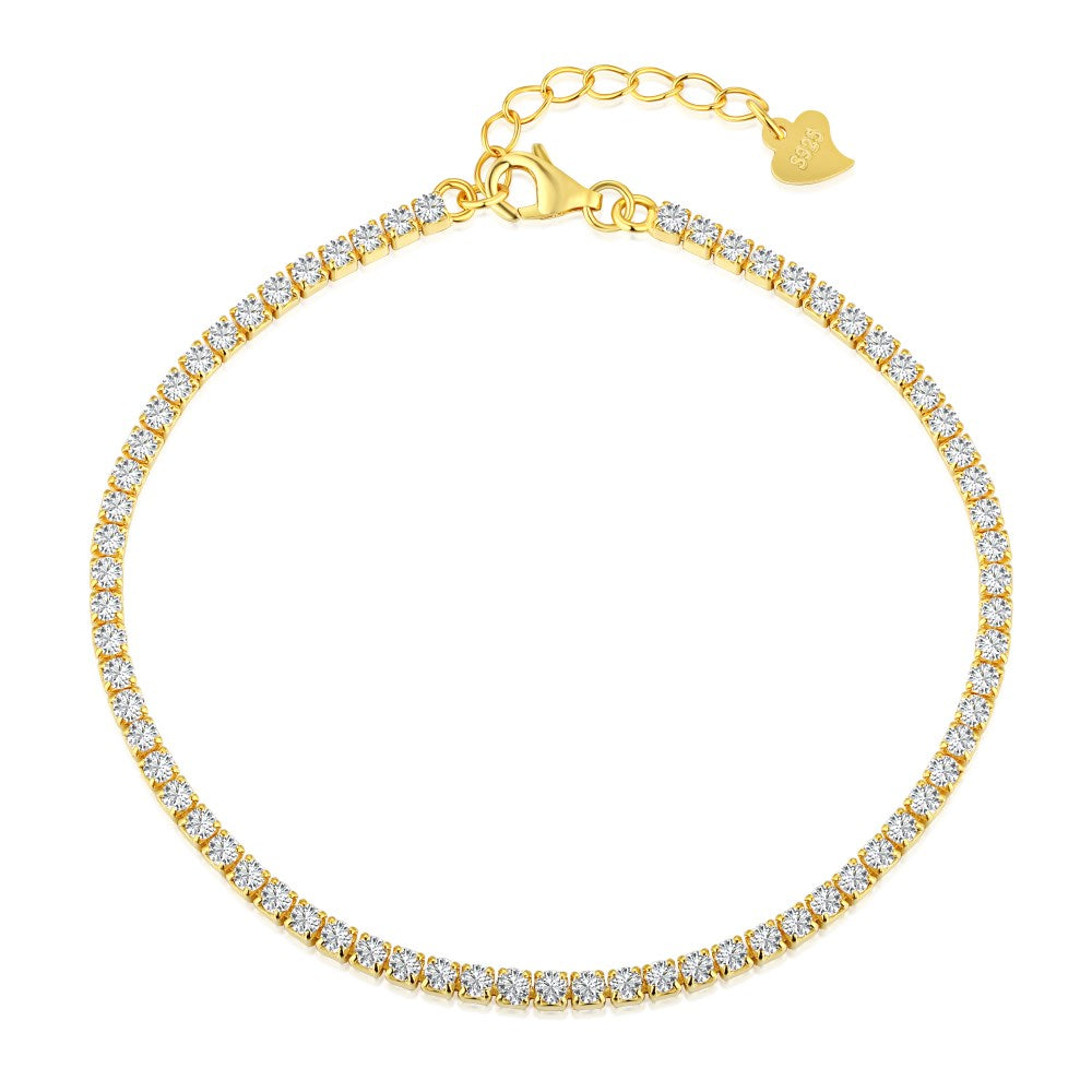 Anyco Bracelet Adjustable Chunky 18K Gold Plated Bracelet Charms Cuban Chain Tennis Bangles Bracelets Women-Bracelets-PEROZ Accessories