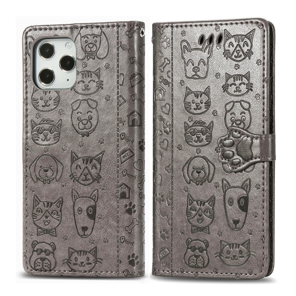 Anymob iPhone Case Blue Magnetic Flip Leather Card slot Wallet Phone Book Style Cover-Mobile Phone Cases-PEROZ Accessories