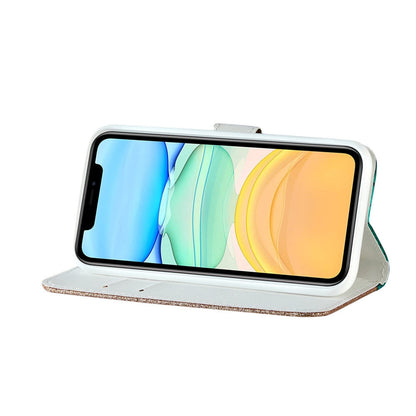 Anymob iPhone Case Yellow Laser Flash Powder Flip Magnetic Wallet Stand Function-Mobile Phone Cases-PEROZ Accessories