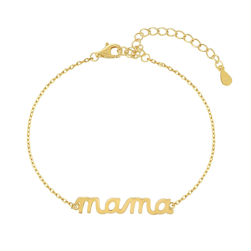 Anyco Bracelet Jewelry Exquisite S925 Sterling Silver Bracelets Mama Adjustable Link Chain Bracelet For Mama Women-Bracelets-PEROZ Accessories