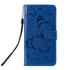 Anymob Huawei Phone Case Blue Butterfly Flip Leather Wallet Phone Cover-PEROZ Accessories